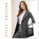 Solid Color Shoulder Messenger Handbags Women Leather Crossbody Bag (Black)