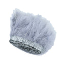 Natural 4m Gray Turkey Feather Fringe Ribbon Tassel Trim Wedding Dress Decor