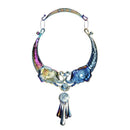 Boho Collar Necklace Women Big Colorful Elephant Carving Pendant Jewelry