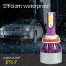 1 Pair COB LED Car Headlight Bulbs 72W Headlamp Fog Light Purple (H11) A