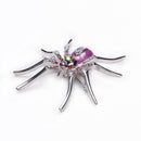 4pcs Dazzling Spider Brooch Crystal Rhinestone Animal Pins Wedding Jewelry