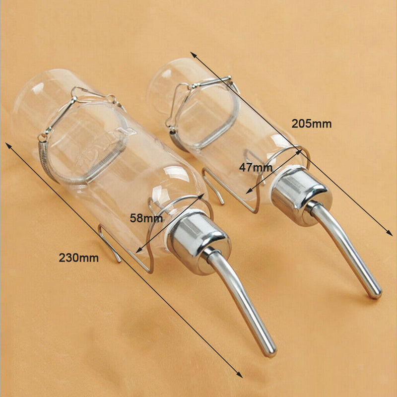 2pcs Dog Hamster Hanging Bottle Auto Feeder Water Dispenser