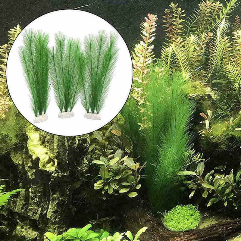 40cm Tall Aquariumcor Ornament Plastic Plant Green Fish Tank-Decor PIL. H1V B2M3