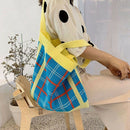 Large-Capacity Shoulder Bag Fashion Wild Casual Tote Bag Wool Woven Bag Bea