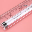 Multi-purpose Measuring Protractor Template Drawing Rolling Rule 30cm Z9N9