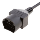 17 Pin OBD1 Male To OBD 2 II 16 Pin Female Socket