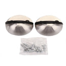 2* 43mm Floor-mounted Door Stops Satin Half Moon Doors Stoppers  Stainle OUU