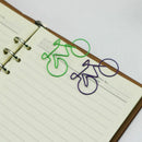 Bike Paper Clips Bicycle Metal Card File Clips Pack (Random Color) 50pcs