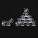 25Pcs/Set Clear Plastic Empty Bobbins Sewing Machine Spools +Durable Storage Box