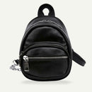Women Solid Backpack Leather Shoulder Strap Chain Zipper Messenger Knapsack