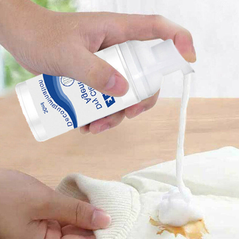 30ml Clothing Foam Travel Anti Dust Dry Cleaning Agent Stain Remove Wash Free