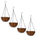 Pack of 2 Artificial Hanging Basket, Polyester/Plastic Fiber Basket for