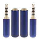 2x 3.5mm 4 Pole Male + Female Repair Headphone Jack Plug Metal Soldering