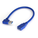 USB 3.0 Type A Right Angle 90 Degree Extension Cable Male to Female Adapter  Pf