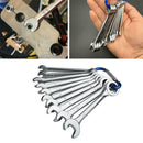 10Pcs/Set Mini Combination Wrench Spanner Set 4-11mm New w/Hook Small Metri X8Y7