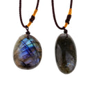 Black Labradorite Moonstone Crystal Pendants Feng Shui Luck Stone
