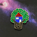 Creative Cartoon Tree House Brooch Badge Jacket Lapel Women Men Coat Pins