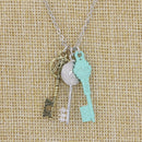 Ready Player One Movie Three Keys Charm Pendant Necklace 1st 2nd 3rd Gift