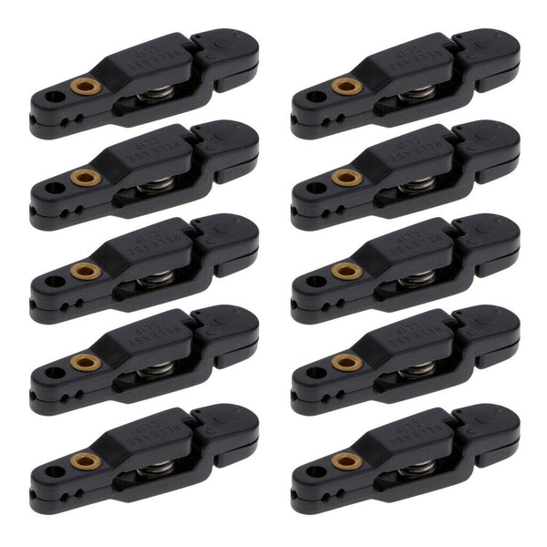 10Pcs Offshore Fishing Adjustable Planer Board Snaps Release Line Clips Black