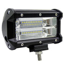 72W Black Flood LED Work Light Bar Boat Truck Offroad SUV Driving Waterproof