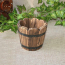 Wooden Round Barrel Planter Flower Pots Home Office Garden Wedding Decor