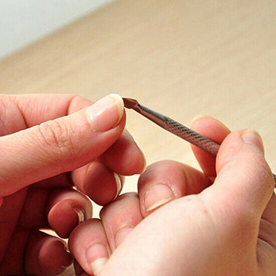 Stainless Steel Cuticle Nail Remover Pusher Double Ended Pedicure Manicure Tool