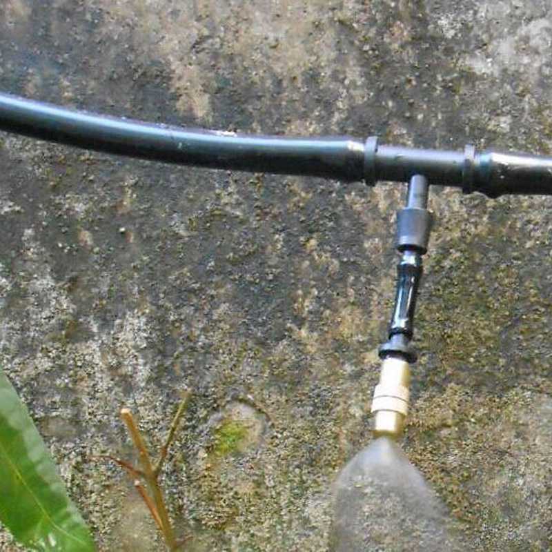 Adjustable Copper Spray Nozzle Garden Patio Water Mister Air Misting Coolin