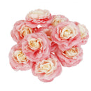 10 xSilk Camellia Artificial Flower Heads Wedding Bride Hair Clip Decor Pink