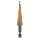 3-12mm Coated Stepped Drill Bits Hex Handle Drill Bit Metal Drilling Power T Gw