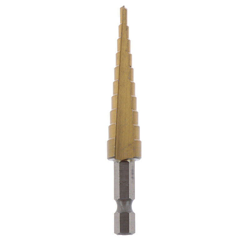 3-12mm Coated Stepped Drill Bits Hex Handle Drill Bit Metal Drilling Power T Gw