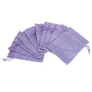 Lot of 10pcs Jewelry Bag Gift bag Sliding cord burlap bag-Purple N6L6