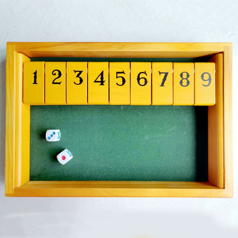 9Digitals2-4 Player Shut the Box Board forTraditional Thinking Strategy Bar Gift