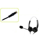 VH500D RJ9 Bilateral Headphone Hands-Free Call Center Noise Cancelling Cord
