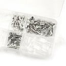 120Pcs Car Male+Female Spade Connector Wire Crimp Terminal Insulating Sleeves 3C
