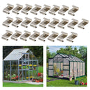 25PCS Glazing Clips, Stainless Steel Greenhouse Glazing Glass Clips Z Type