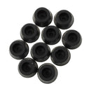 10 Pcs 15mm Dia. Cone Shaped Furniture Black Rubber Foot Covers Pads U9Z2