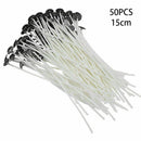 2017 Pack of 50 15cm Pre Waxed Wicks for Candle Making .With Sustainers Nic D0R7