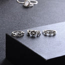 14 Pcs/ Set Bohemian Engraving Punk Moon Flower Leaves Water Drop Tarot Sym