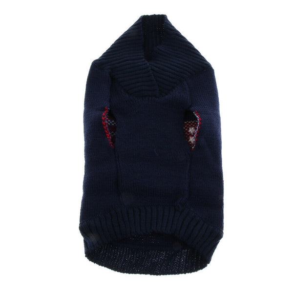 Pet Dog Puppy Blue Sweater Autumn Winter Clothes Warm Jumper Costume   M