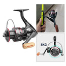 Spinning Reel Metal Spool Small Winter Ice Fishing Reel w/2x Fishing Reel Handle