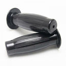 2Pcs Black Motorcycle Stripe Rubber Gel Hand Grips 7/8" Handlebar Road Bike