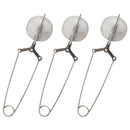 3pcs Loose Leaf Kitchen Home With Handle Snap Ball Easy Clean Tea Strainer