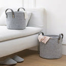 Felt Material Cylinder Sundries Collect Storage Basket Lightweight And Stur J8D7