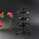 72 Holes Earrings Ear Stud Jewelry Rotating Display Stand Holder(Black)