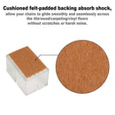 Chair Leg Floor Protectors Rectangular Fit Length 39mm-48mm & Width 24mm-31 W4T6