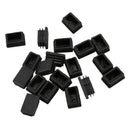 20 pcs Plastic Rectangular End Cap 30mm x 20mm Threaded Pipe Tube Insert Ru D1N3