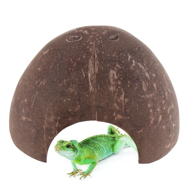 Natural Hut -  Non-toxic, Coconut Reptile Hideouts, Lizard, Spider Aquarium Fish