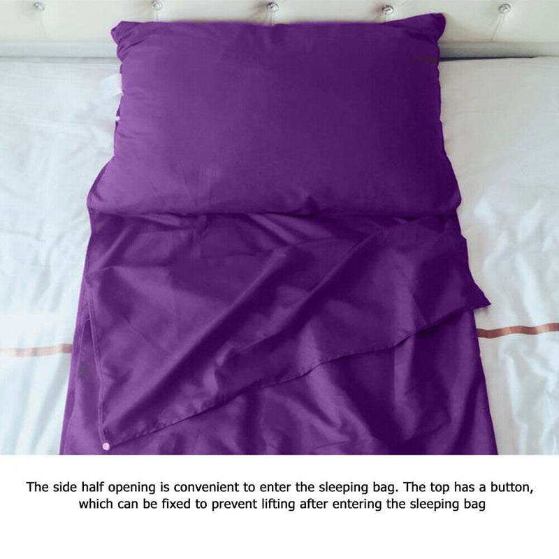 Lightweight Sleeping Bag Outdoor Camping Travel Sleep Sack Pouch (Purple)