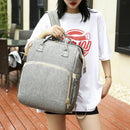 Baby Diaper Bag Backpack Foldable Travel Bassinet Portable Baby Sleep Bed Gray