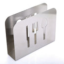 Stainless Steel Modern Upright Table Napkin Holder Cloth Serviette Dispense T9D3